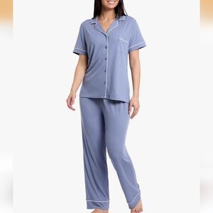 Nicole Miller 3 Piece Blue Pajama Set